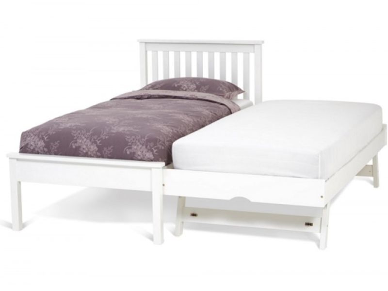 Serene Heather 3ft Single Wooden Guest Bed Frame In Opal White