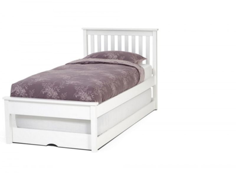 Serene Heather 3ft Single Wooden Guest Bed Frame In Opal White