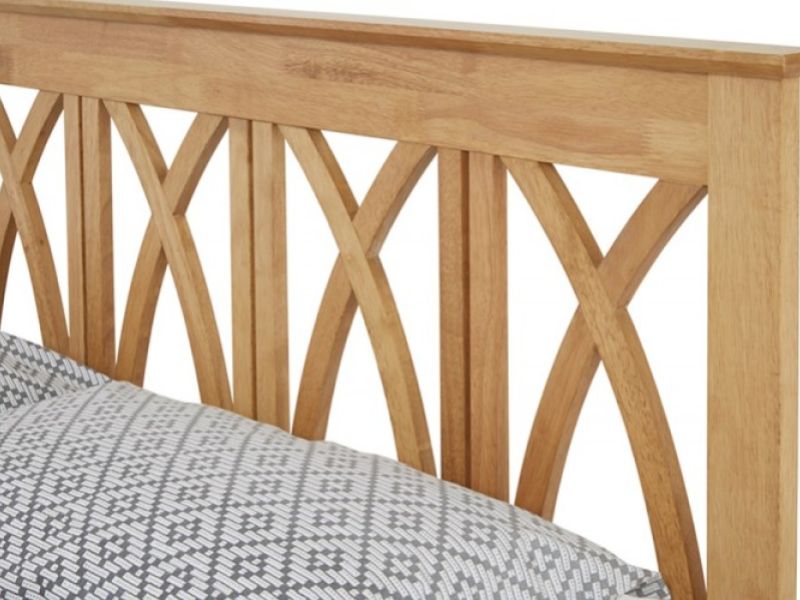 Serene Autumn 4ft6 Double Wooden Bed Frame In Honey Oak