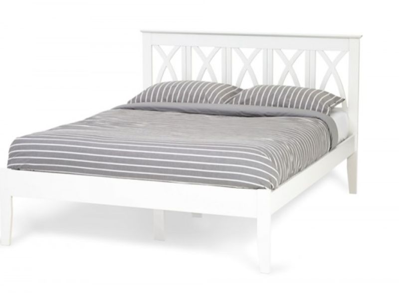 Serene Autumn 4ft Small Double Wooden Bed Frame In Opal White