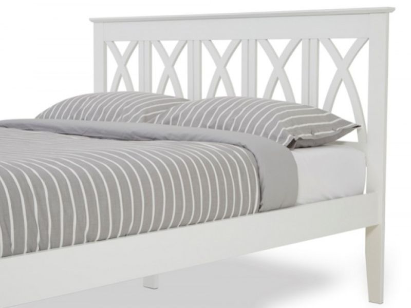 Serene Autumn 4ft Small Double Wooden Bed Frame In Opal White