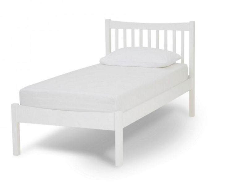 Serene Alice 3ft Single Wooden Bed Frame In Opal White