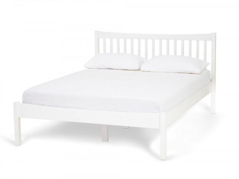 Serene Alice 5ft Kingsize Wooden Bed Frame In Opal White