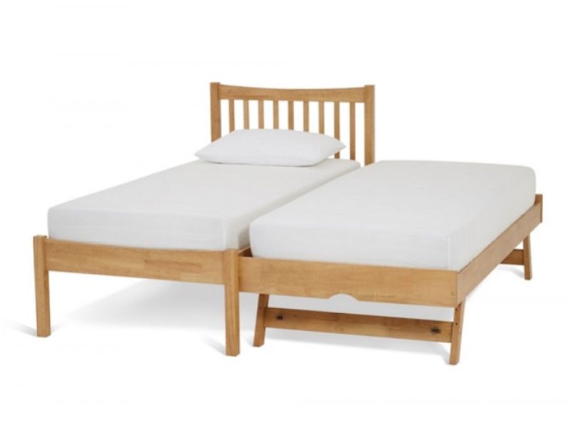 Serene Alice 3ft Single Wooden Guest Bed Frame In Honey Oak