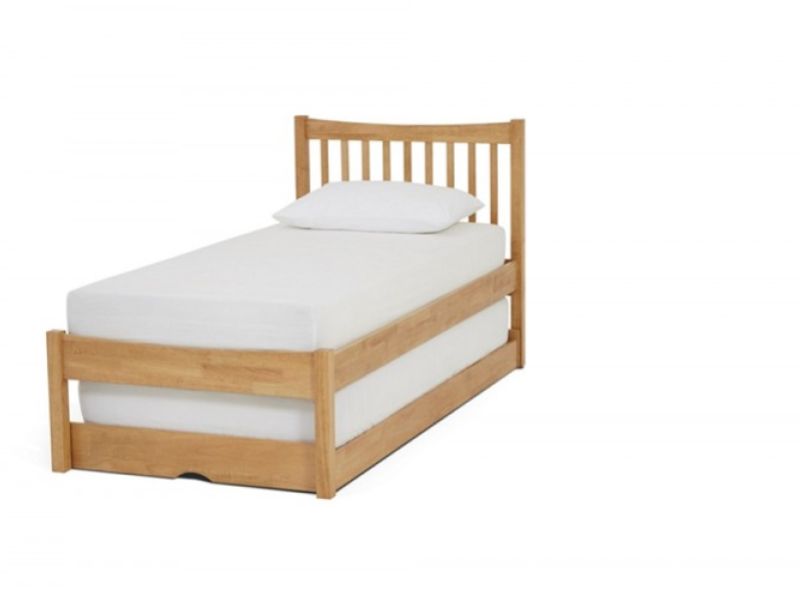 Serene Alice 3ft Single Wooden Guest Bed Frame In Honey Oak