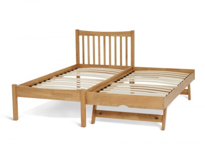 Serene Alice 3ft Single Wooden Guest Bed Frame In Honey Oak