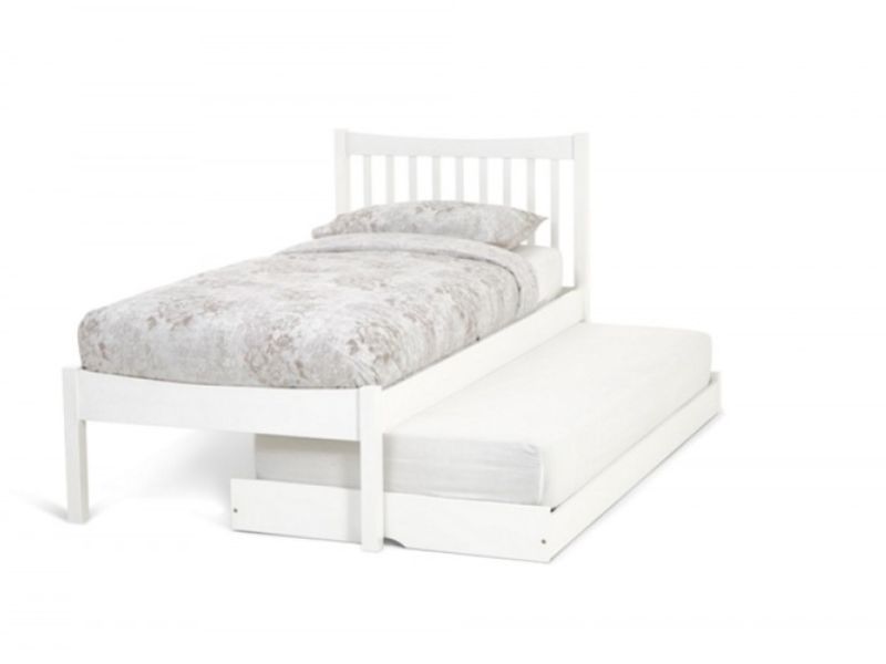 Serene Alice 3ft Single Wooden Guest Bed Frame In Opal White