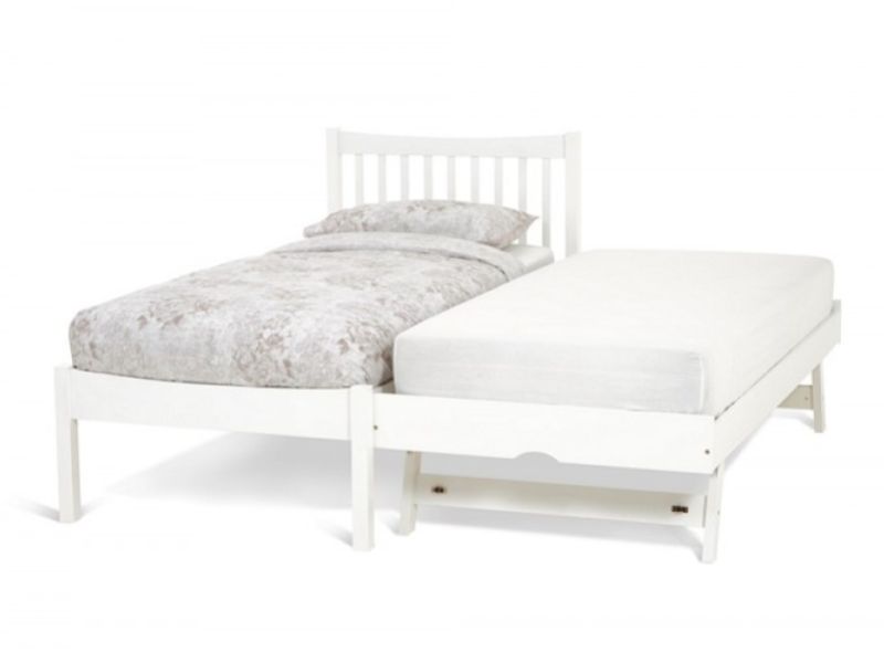 Serene Alice 3ft Single Wooden Guest Bed Frame In Opal White