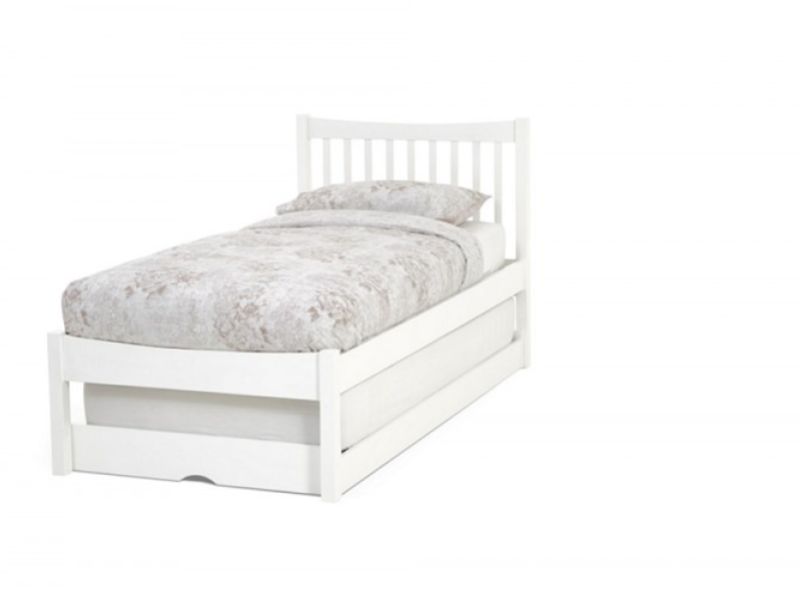 Serene Alice 3ft Single Wooden Guest Bed Frame In Opal White