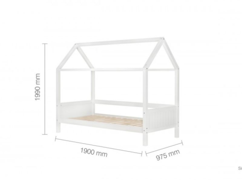 Birlea Home 3ft Single White Wooden Bed Frame