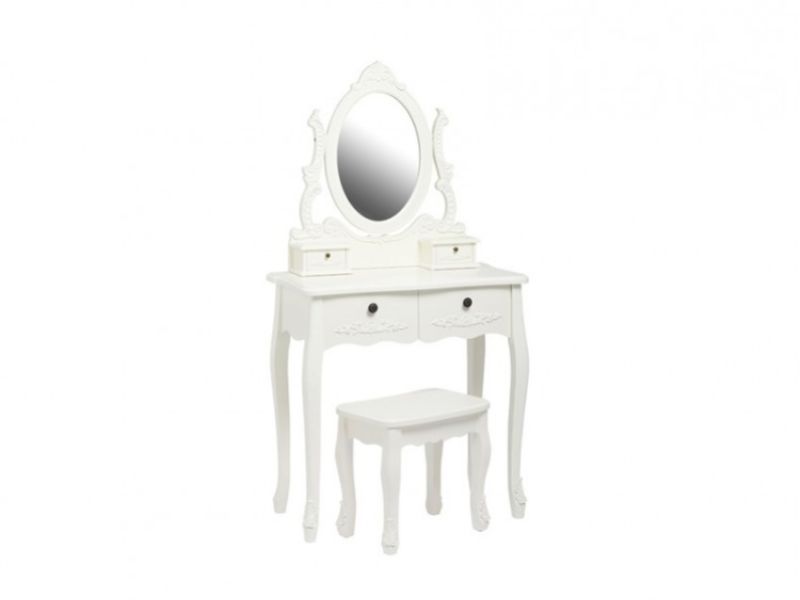LPD Antoinette Dressing Table Set In White