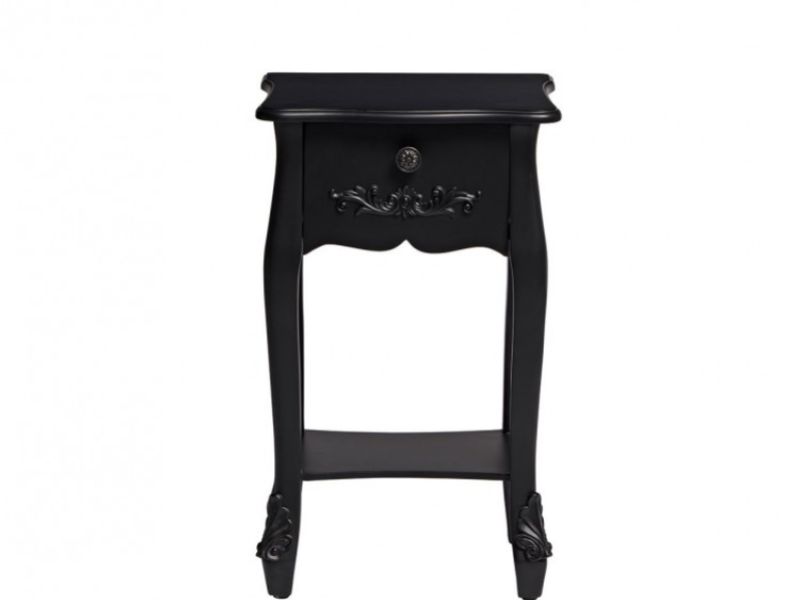 LPD Antoinette 1 Drawer Bedside Table In Black