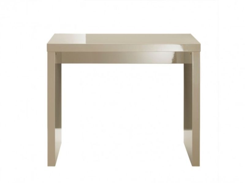 LPD Puro Console Table In Stone Gloss