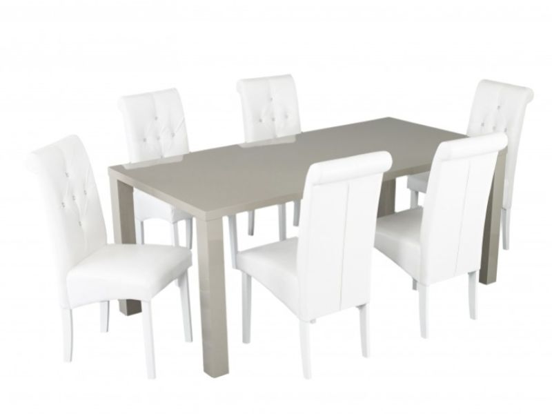 LPD Puro Large Size Dining Table In Stone Gloss