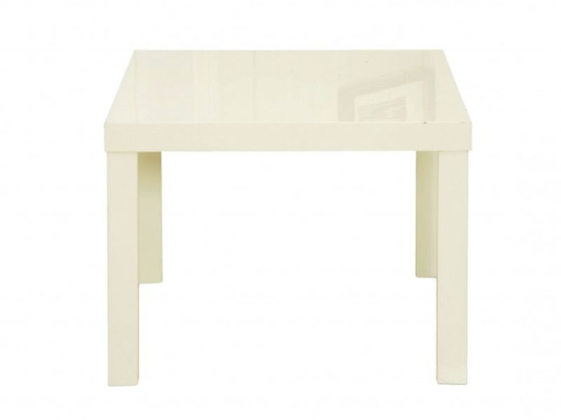 LPD Puro Side Table In Cream Gloss