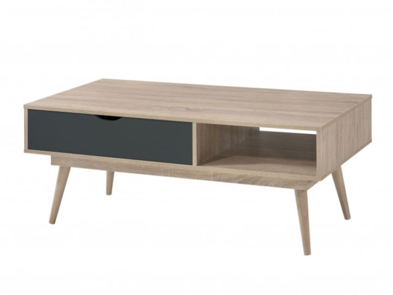 LPD Scandi Coffee Table Grey And Oak Finish