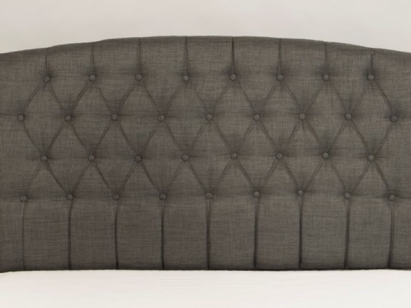 Emporia Lyndhurst 5ft Kingsize Grey Fabric Ottoman Bed