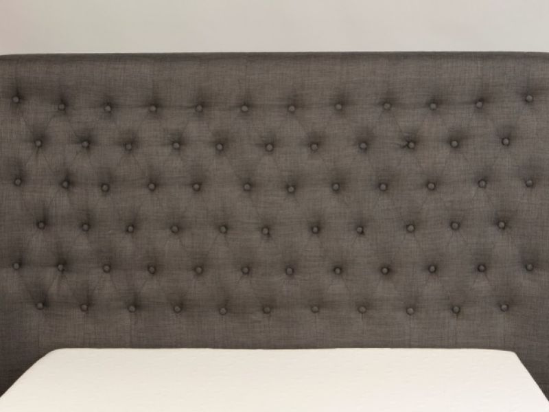 Emporia Stamford 5ft Kingsize Grey Fabric Ottoman Bed