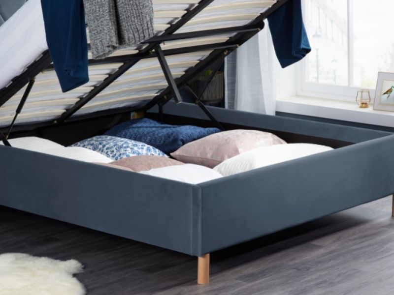 Birlea Loxley 4ft6 Double Grey Fabric Ottoman Storage Bed Frame