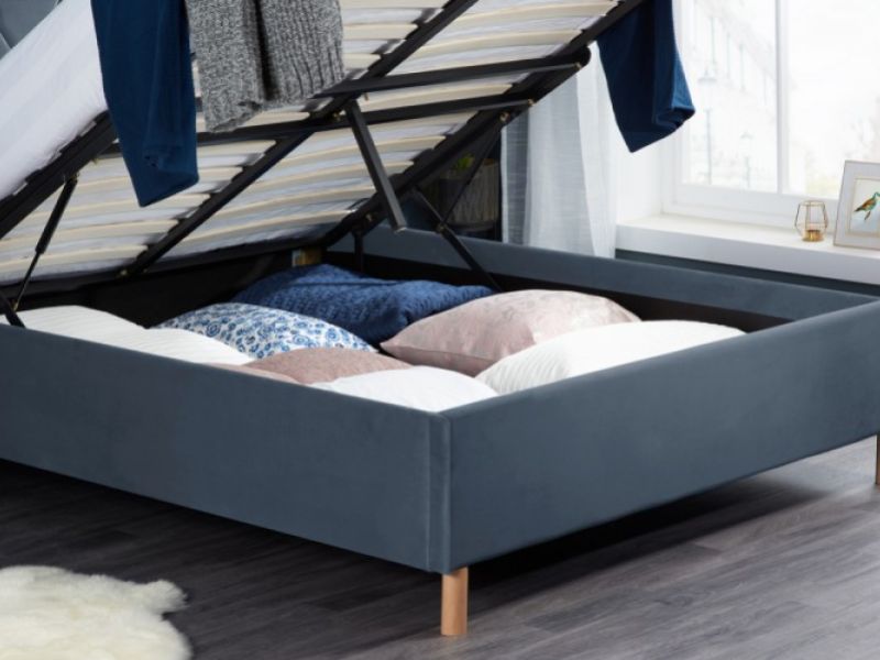 Birlea Loxley 5ft Kingsize Grey Fabric Ottoman Storage Bed Frame