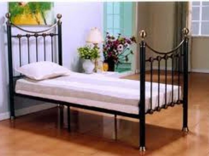 Metal Beds Oxford 3ft (90cm) Single Black Bed Frame