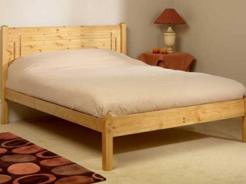 3ft6 Large Single Pine Wooden Bed Frame, Large Wooden Bed Frame