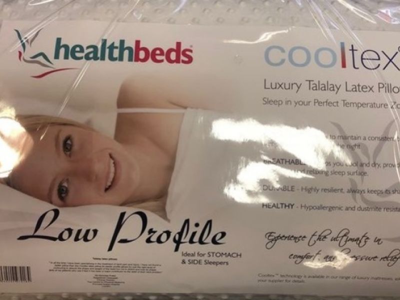 Healthbeds Luxury Talalay Latex Low Profile Pillow