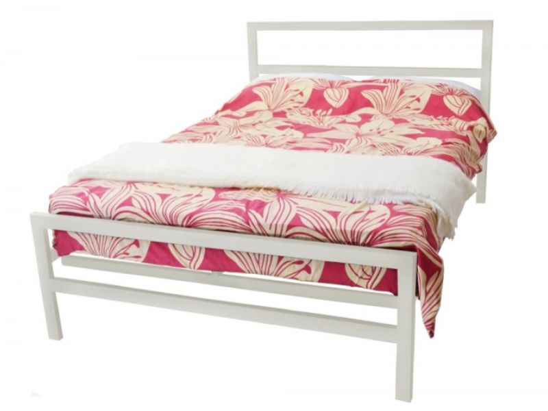 Metal Beds Eaton 4ft (120cm) Small Double Contract Ivory Metal Bed Frame