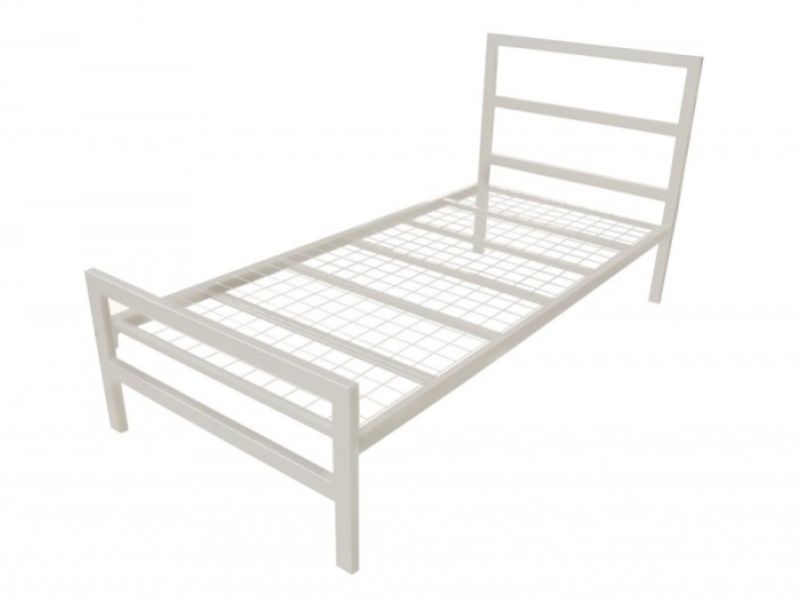 Metal Beds Eaton 4ft (120cm) Small Double Contract Ivory Metal Bed Frame