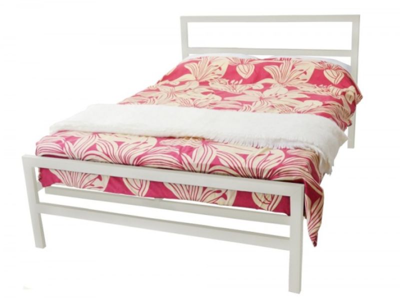 Metal Beds Eaton 4ft6 (135cm) Double Contract Ivory Metal Bed Frame