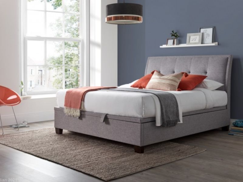 Kaydian Accent 4ft6 Double Grey Ottoman Storage Bed