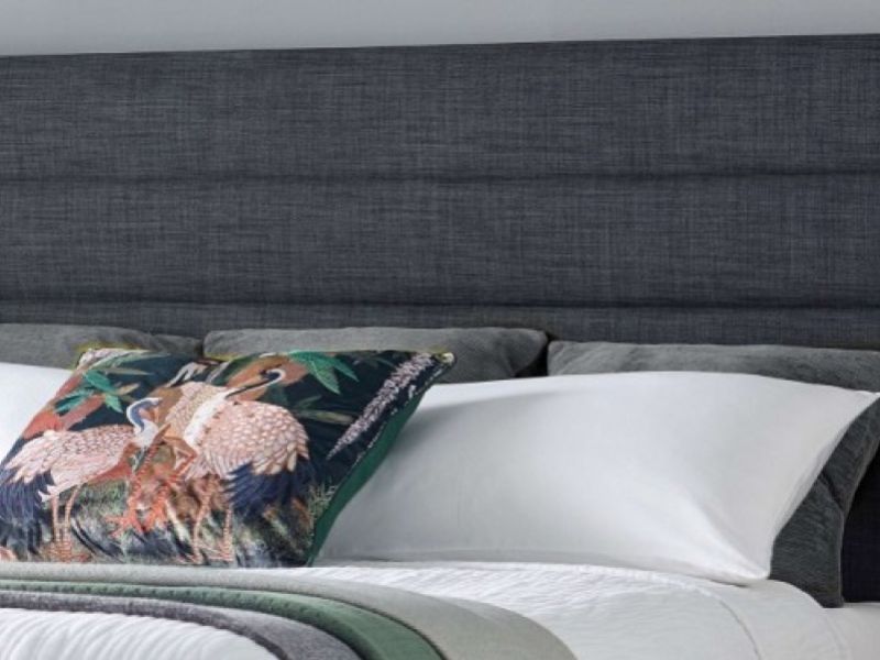Kaydian Appleby 5ft Kingsize Slate Grey Fabric Ottoman Storage Bed