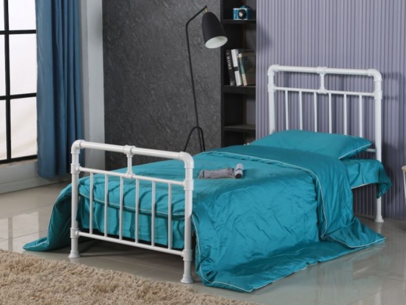 Metal Beds Pippa 3ft Single White Metal Bed Frame