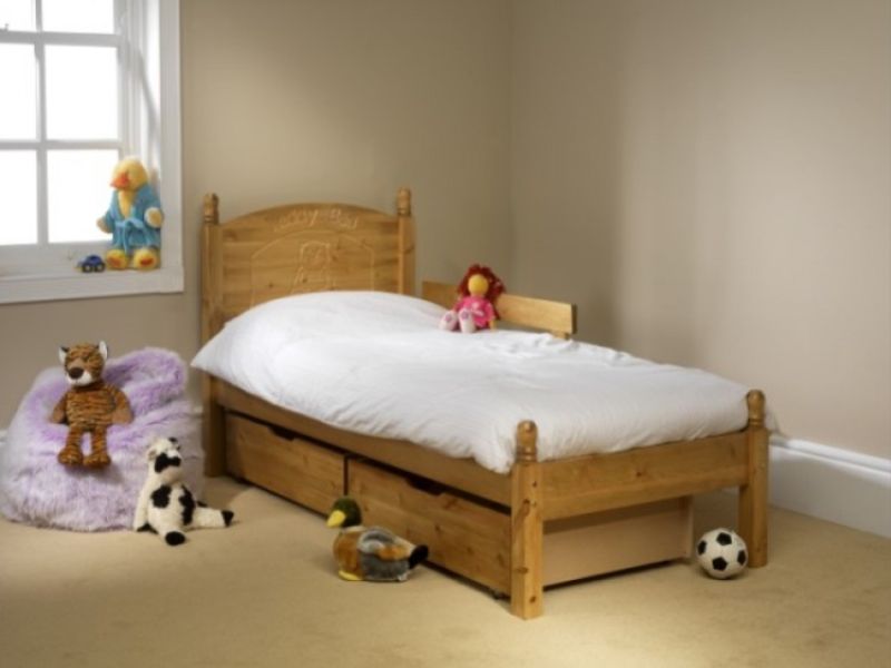 Friendship Mill Childrens Teddy 3ft Single Pine Wooden Bed Frame