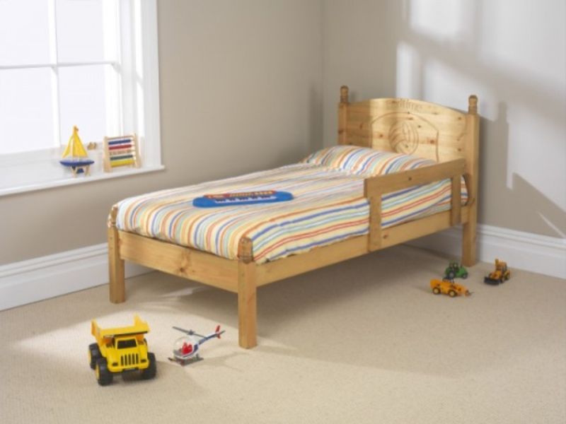 Friendship Mill Football 2ft6 Small Single Pine Wooden Bed Frame