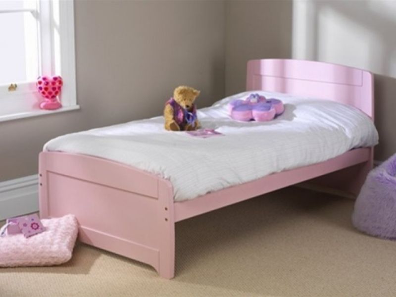 Friendship Mill Rainbow Pink 3ft by 5ft9 SHORT Single Wooden Bed Frame