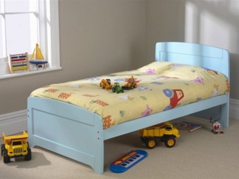 Friendship Mill Rainbow Blue 3ft by 5ft9 SHORT Single Wooden Bed Frame