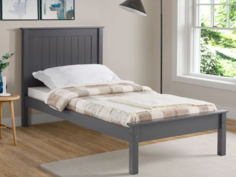 Limelight Taurus 3ft Single Dark Grey Wooden Bed Frame With Low Foot End