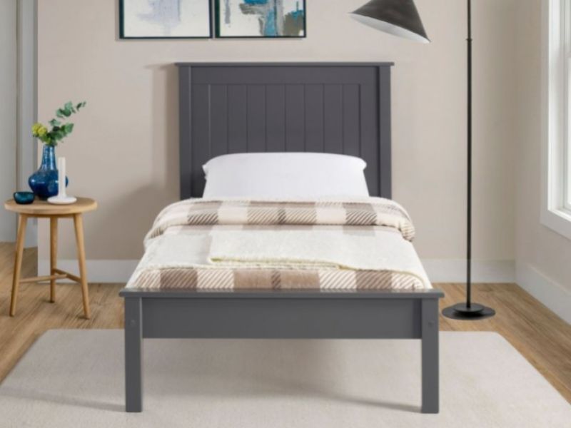 Limelight Taurus 3ft Single Dark Grey Wooden Bed Frame With Low Foot End