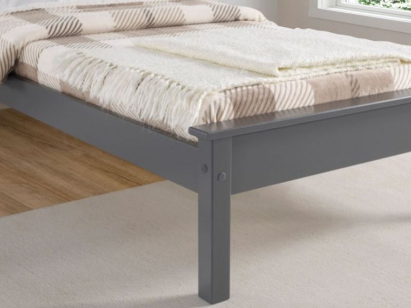 Limelight Taurus 5ft Kingsize Dark Grey Wooden Bed Frame With Low Foot End