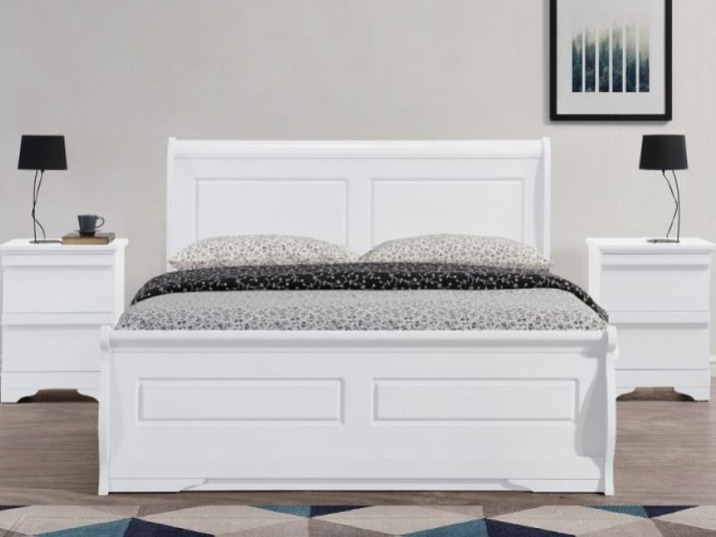 Sweet Dreams Robin 5ft Kingsize White Wooden Ottoman Bed Frame