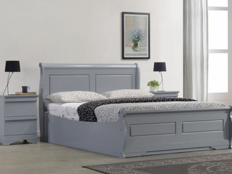 Sweet Dreams Robin 4ft6 Double Grey Wooden Ottoman Bed Frame