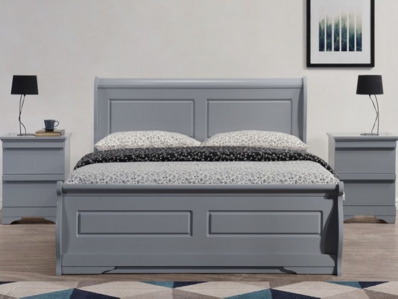 Sweet Dreams Robin 4ft6 Double Grey Wooden Ottoman Bed Frame