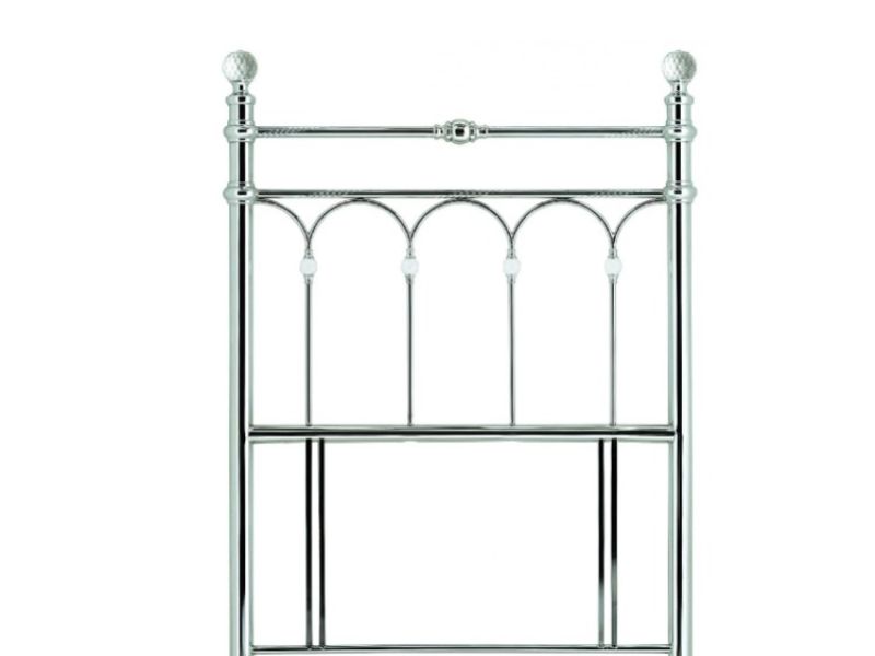 Bentley Designs Krystal 3ft Single Antique Nickel Finish Metal Headboard