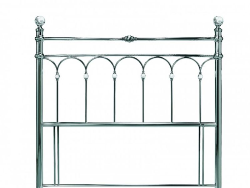 Bentley Designs Krystal 5ft Kingsize Antique Nickel Finish Metal Headboard