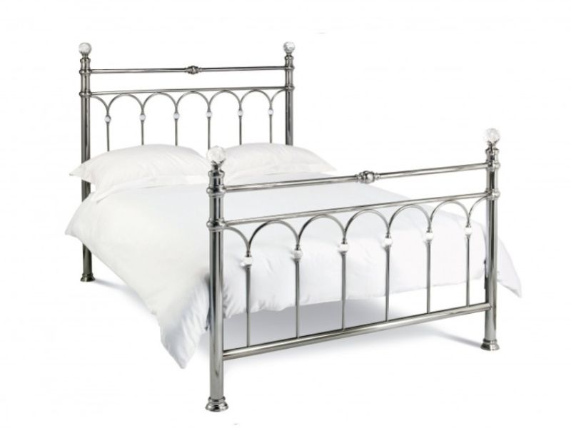 Bentley Designs Krystal 4ft6 Double Antique Nickel Metal Bed Frame