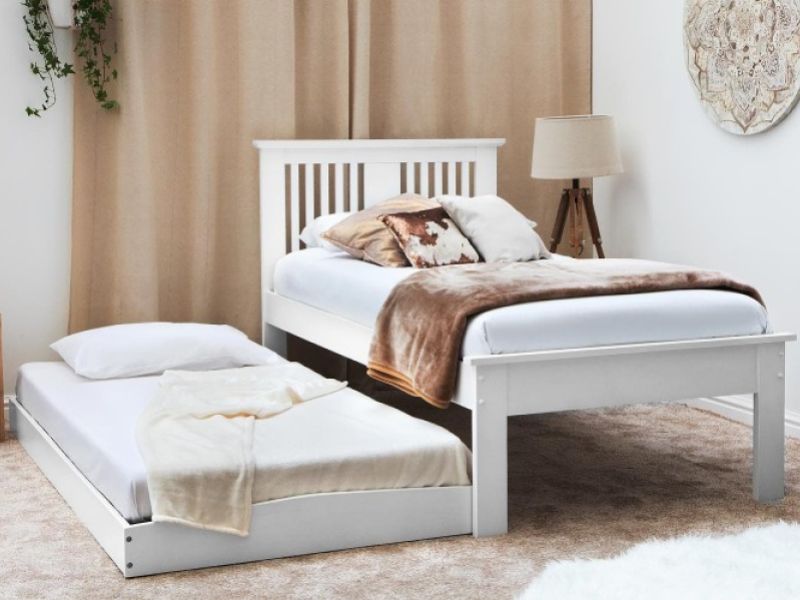 Sleep Design Astley 3ft Single White Wooden Guest Bed