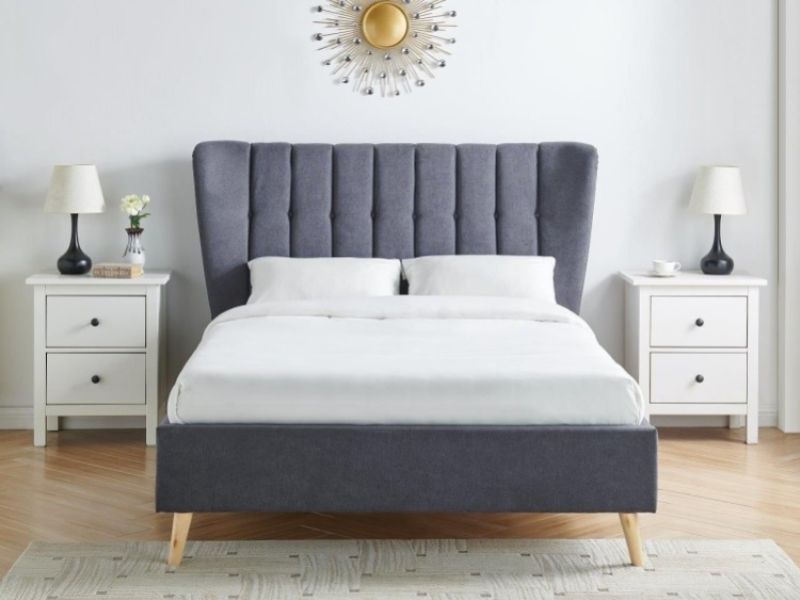 Limelight Tasya 4ft6 Double Dark Grey Fabric Bed Frame