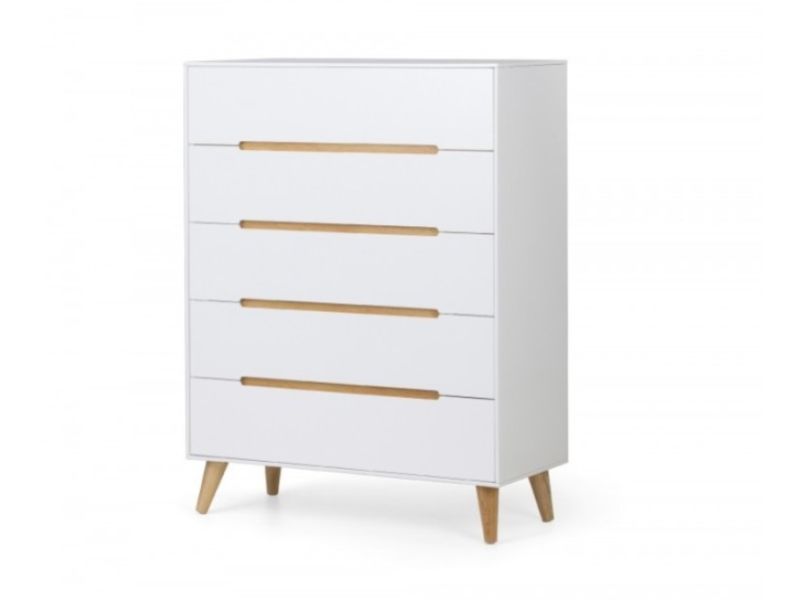 Julian Bowen Alicia White 5 Drawer Chest