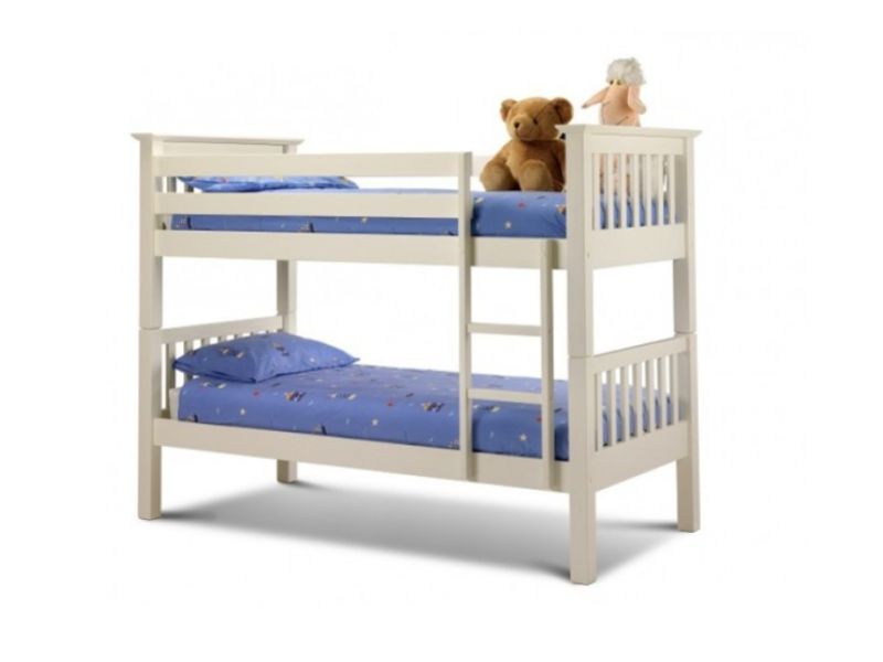 Julian Bowen Barcelona Stone White Wooden Bunk Bed